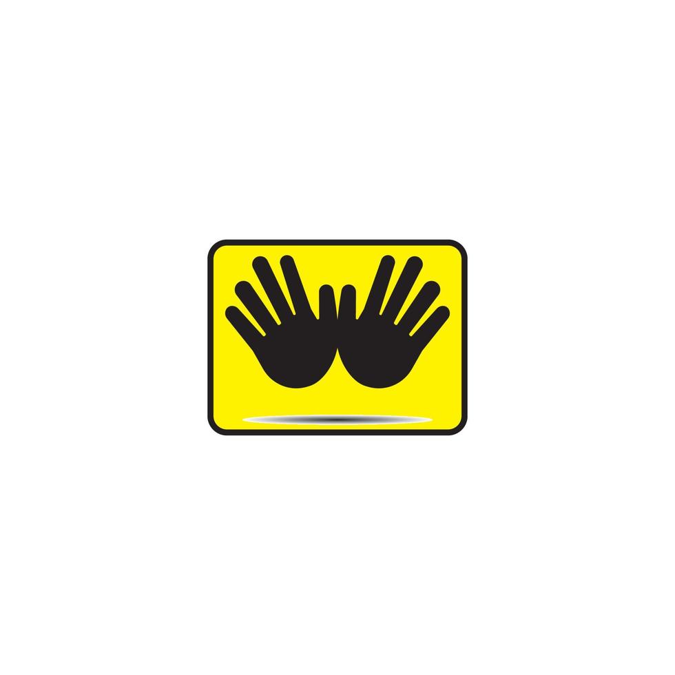 Finger point icon in flat style. Hand gesture vector illustration