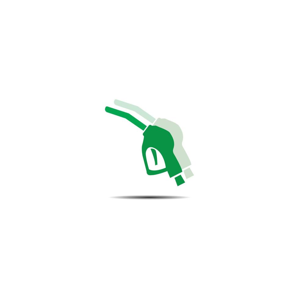 signo de la boquilla de la bomba de gasolina. icono de la estación de gas. diseño plano vector