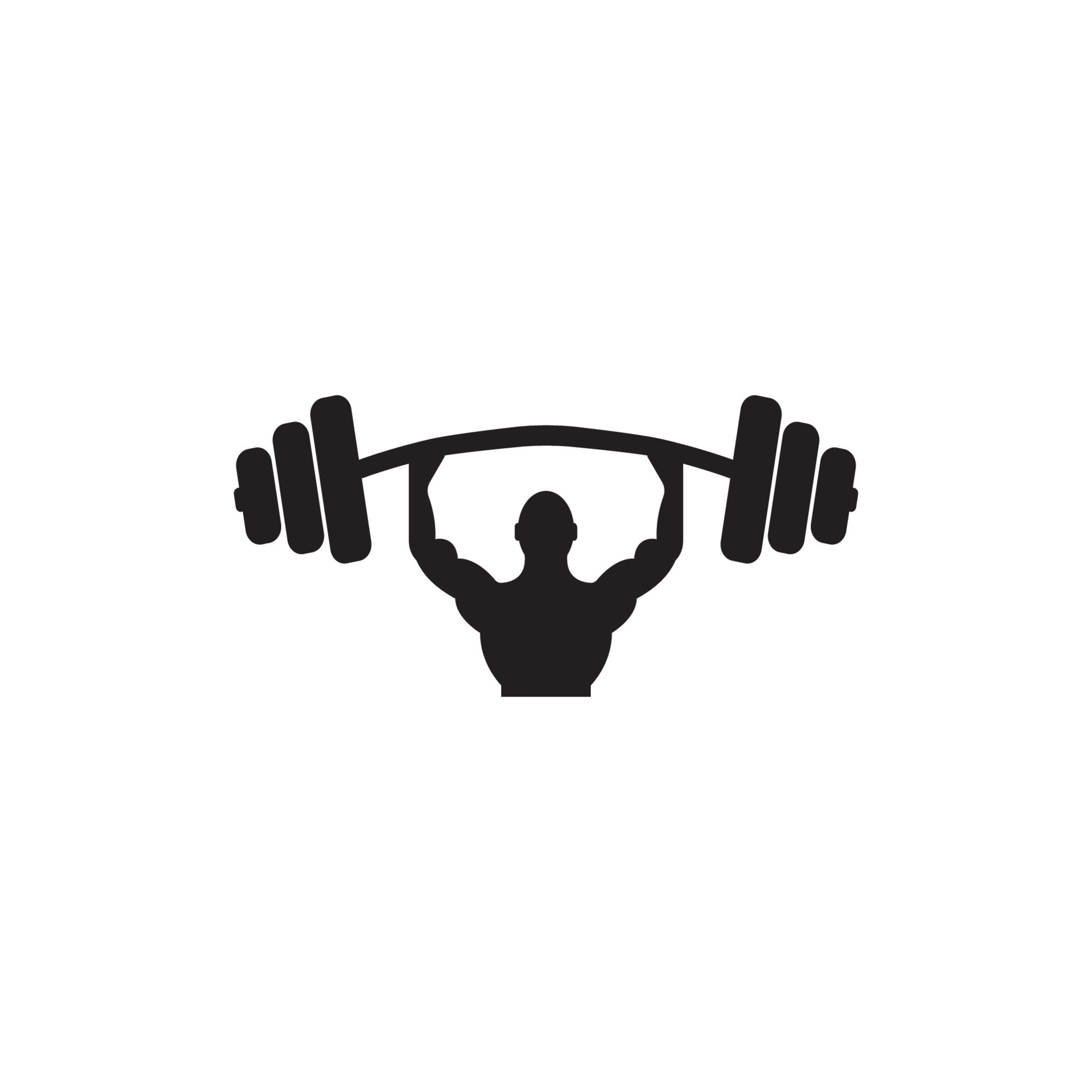 Barbell, Dumbbell Gym Icon Logo Template gym Badge, Fitness Logo