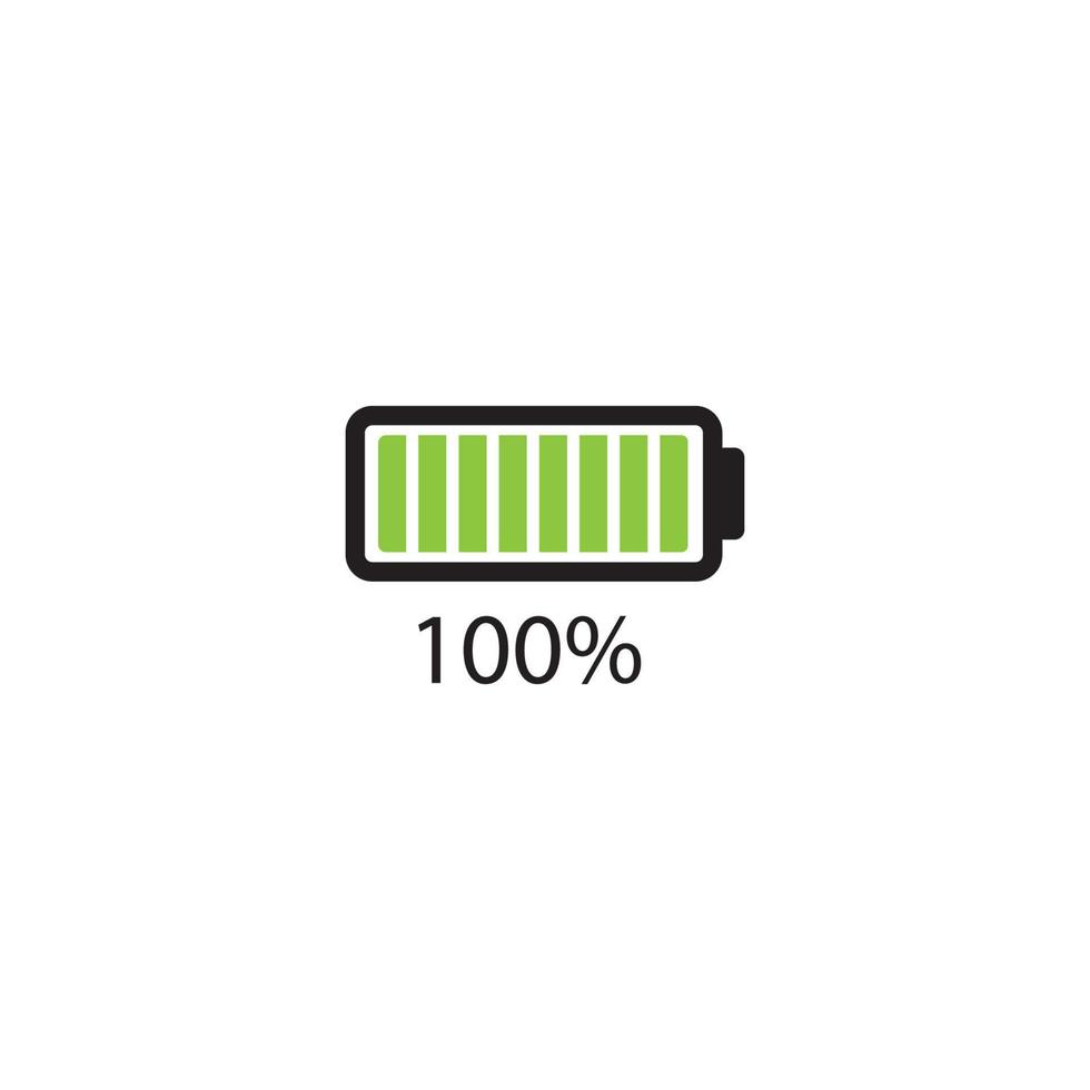 Eco green Battery logo vector icon illustration in flat