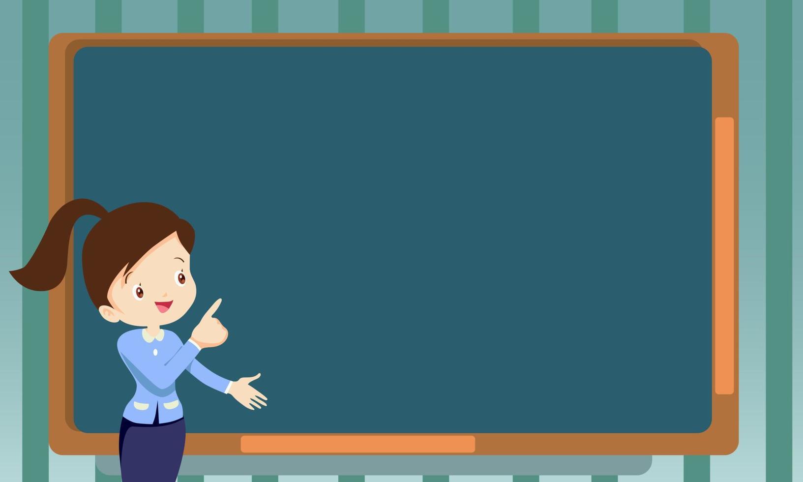 Teacher with blackboard vector art icons and graphics for free download