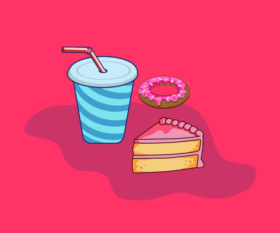 vector graphic design, illustration of fast food