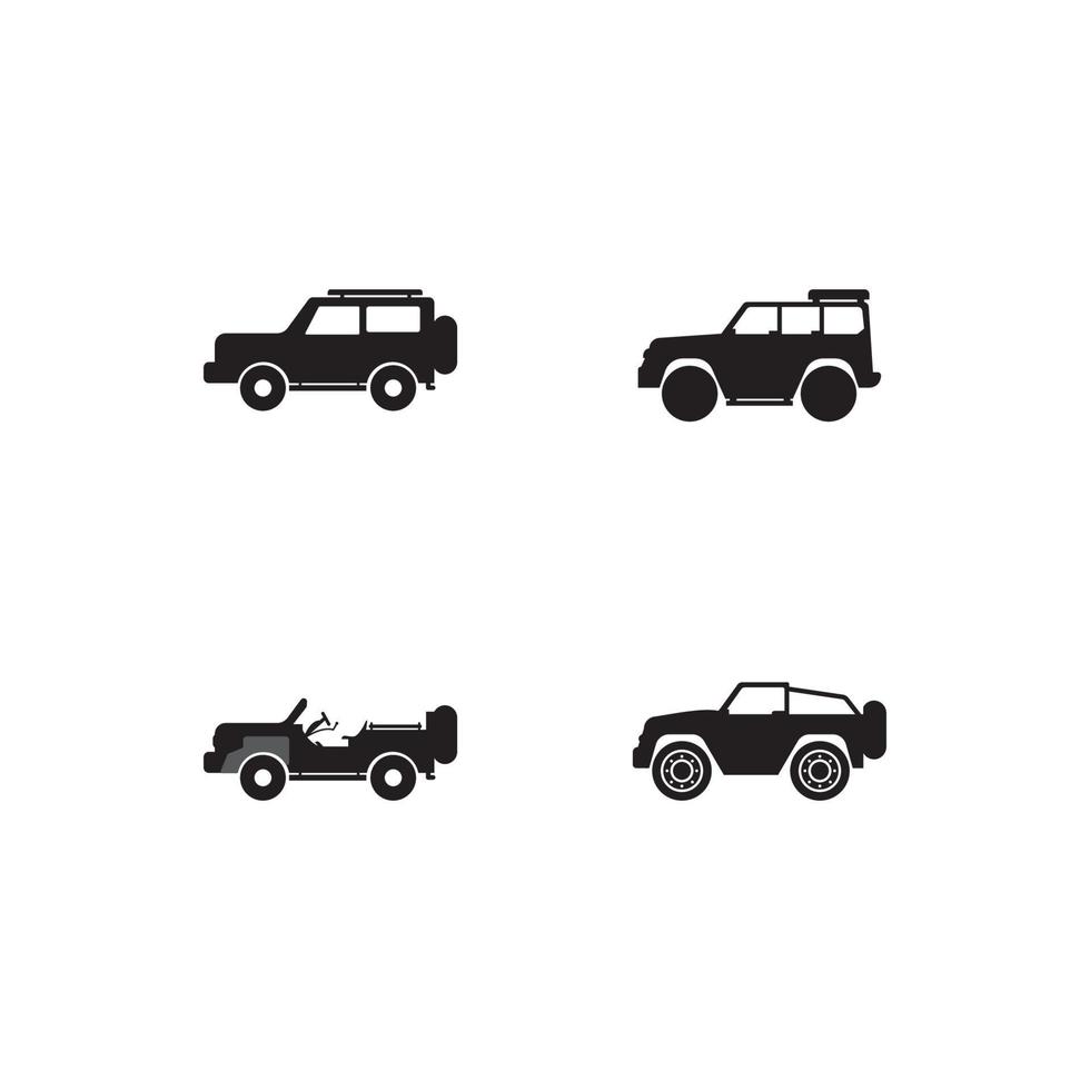 Ilustración de icono de vector de logotipo de coche