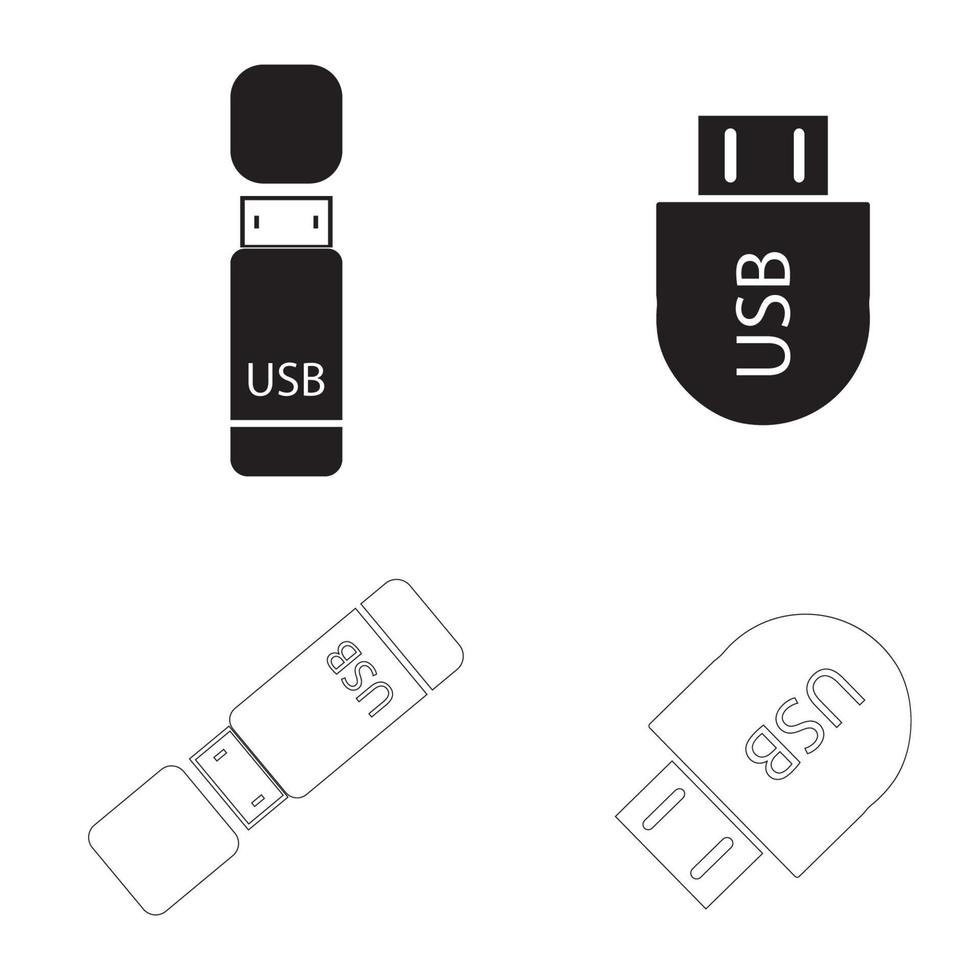 logotipo de transferencia de datos usb vector