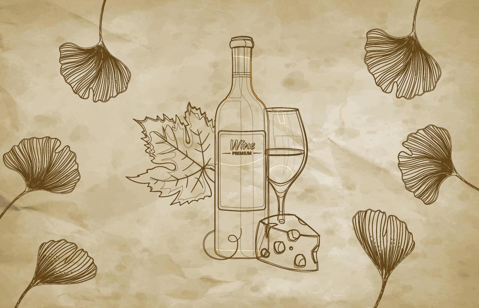 Wine vintage and classic vector