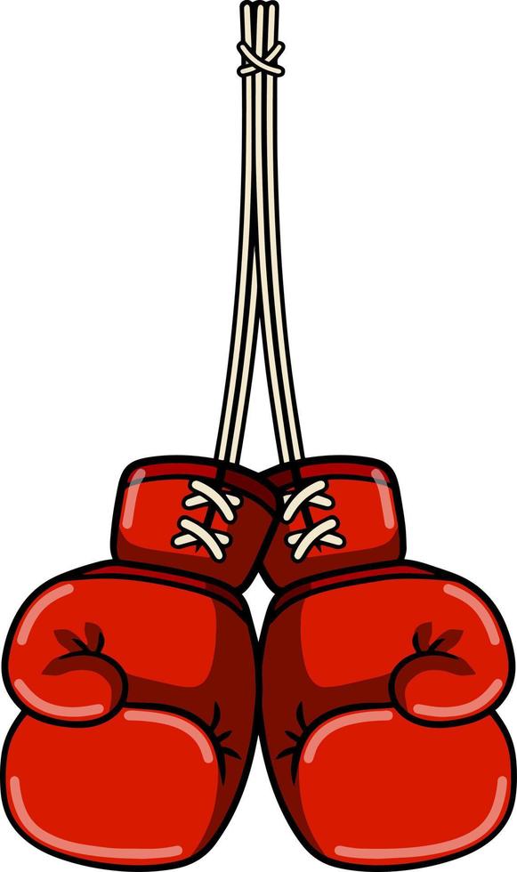 Boxing glove. Red elements of sportswear vector