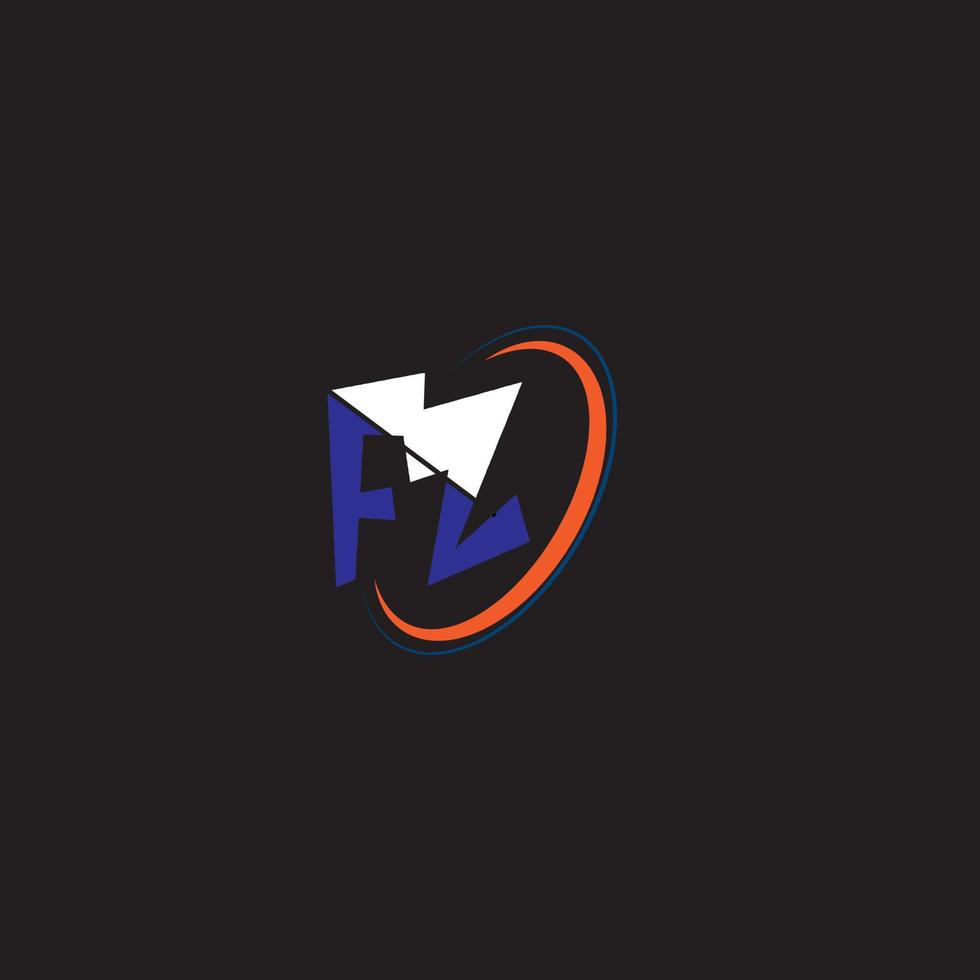 fz simple limpio moderno estilo letras iniciales logo vector