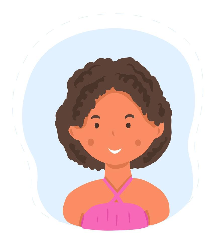 avatar de dibujos animados para mujer vector