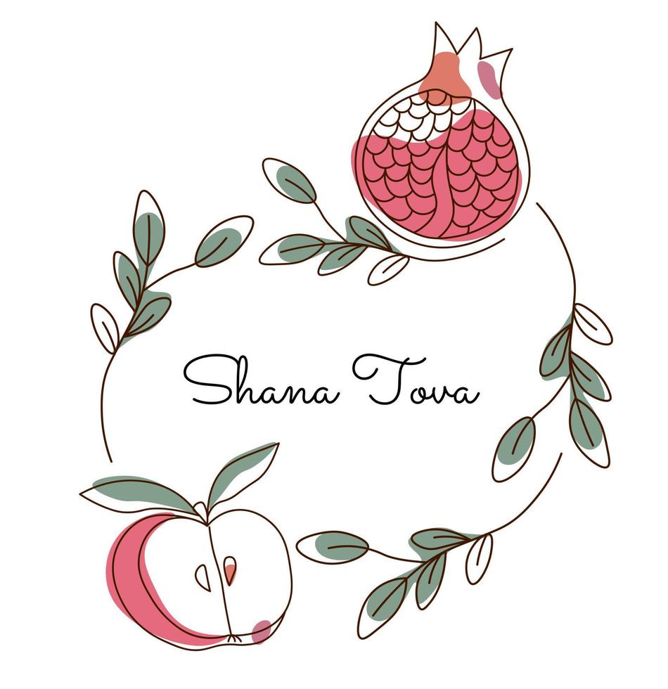 marco del cartel de shana tova vector