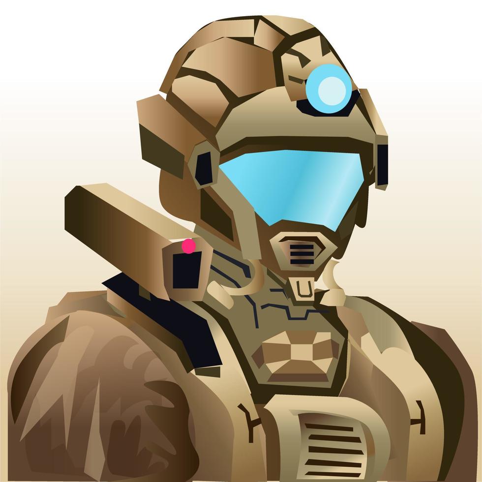 Futurstic Soldier Vector