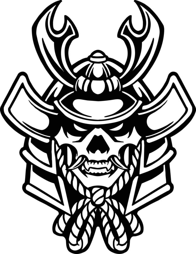 Ronin Samurai Warrior Outline vector