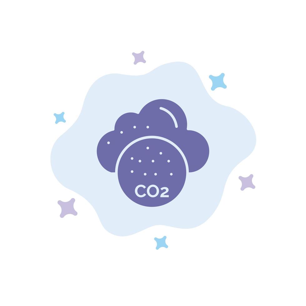 Environmental Pollution Co3 Industry Blue Icon on Abstract Cloud Background vector