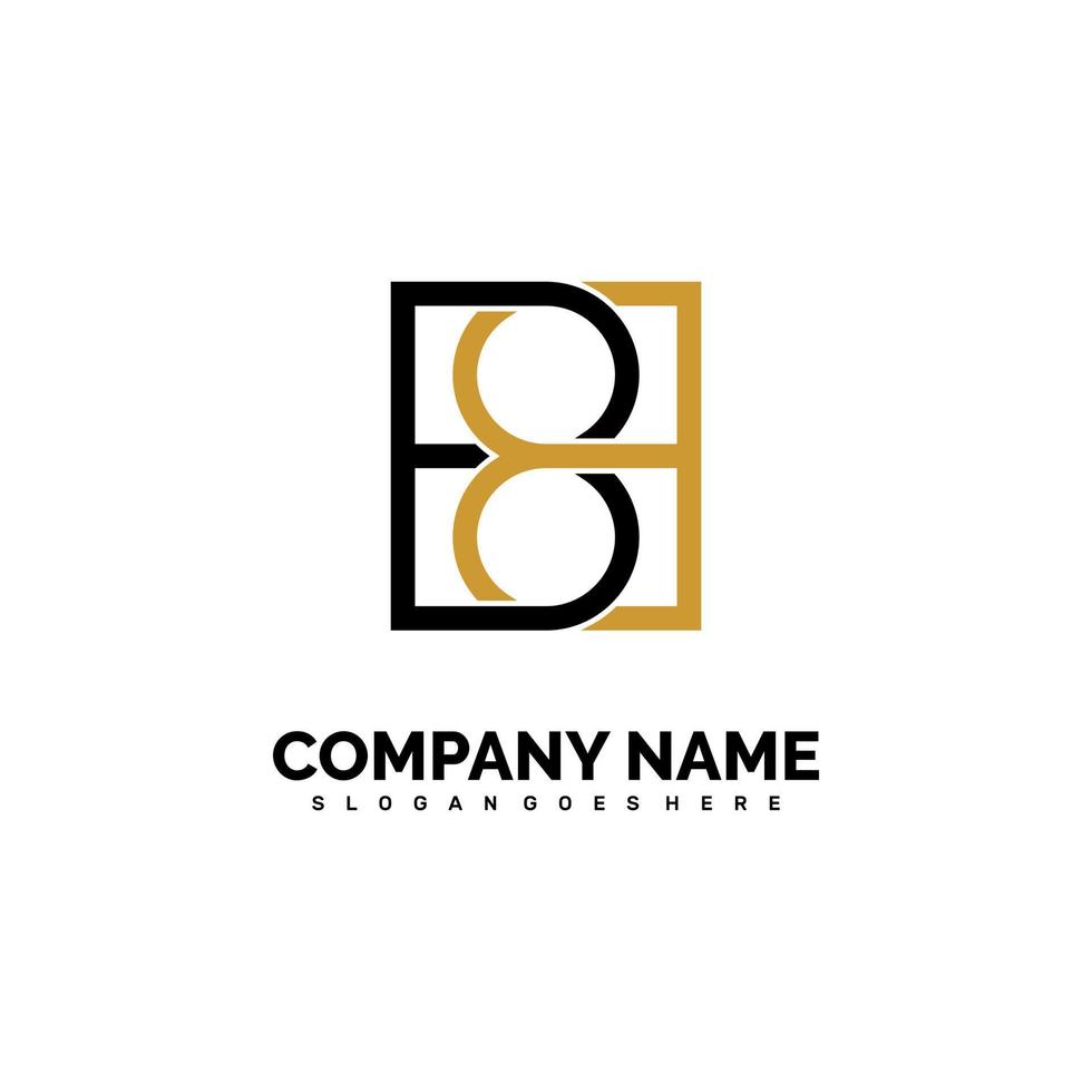 Modern initial BB logo letter simple and creative design concept vector