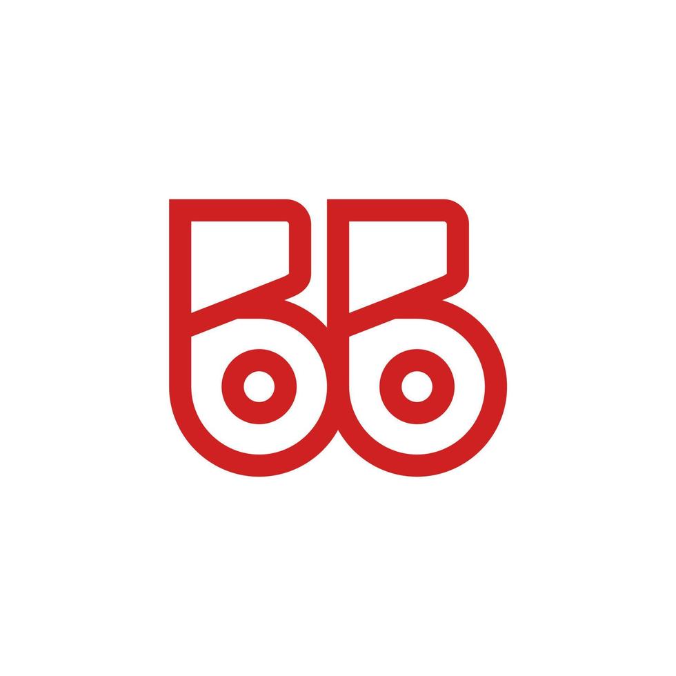 moderno inicial bb logo carta concepto de diseño simple y creativo vector