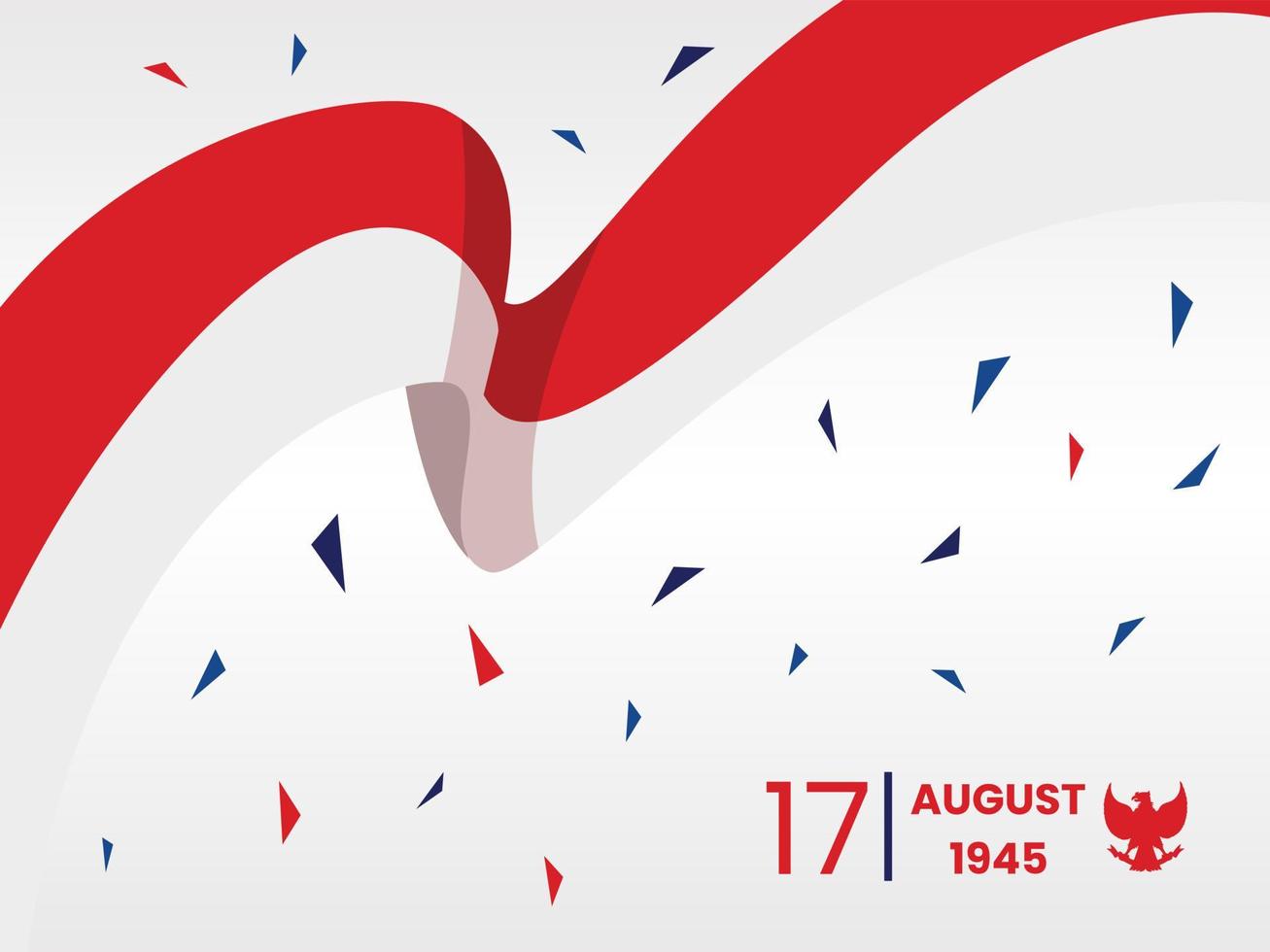 ilustración del fondo del cartel del día de la independencia de indonesia - dirgahayu indonesia diseño de ilustración vectorial. vector