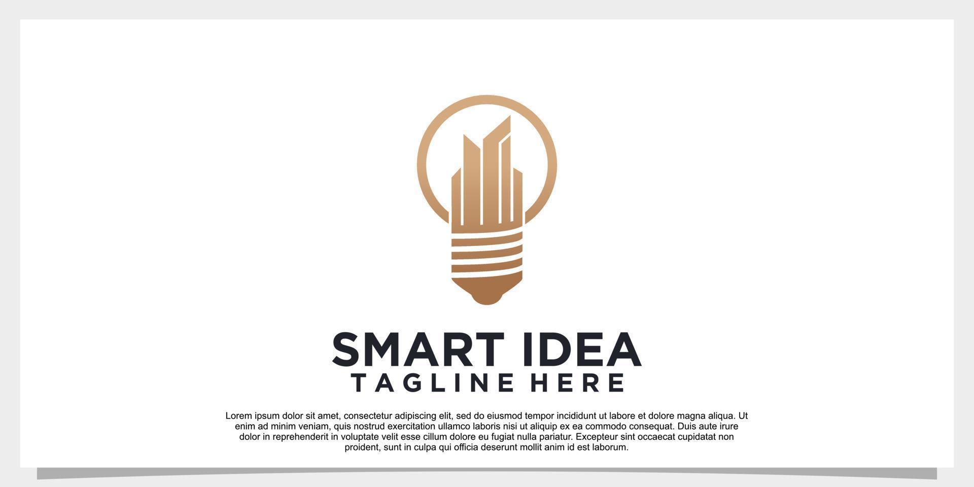 Smart idea logo design simple concept Premium Vector Part 2