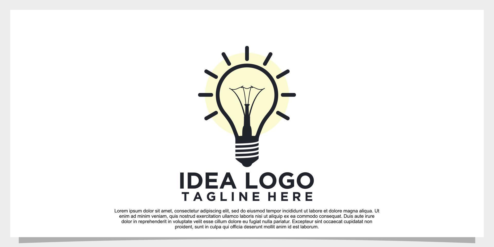 Idea logo design simple with unique concept Premium Vector