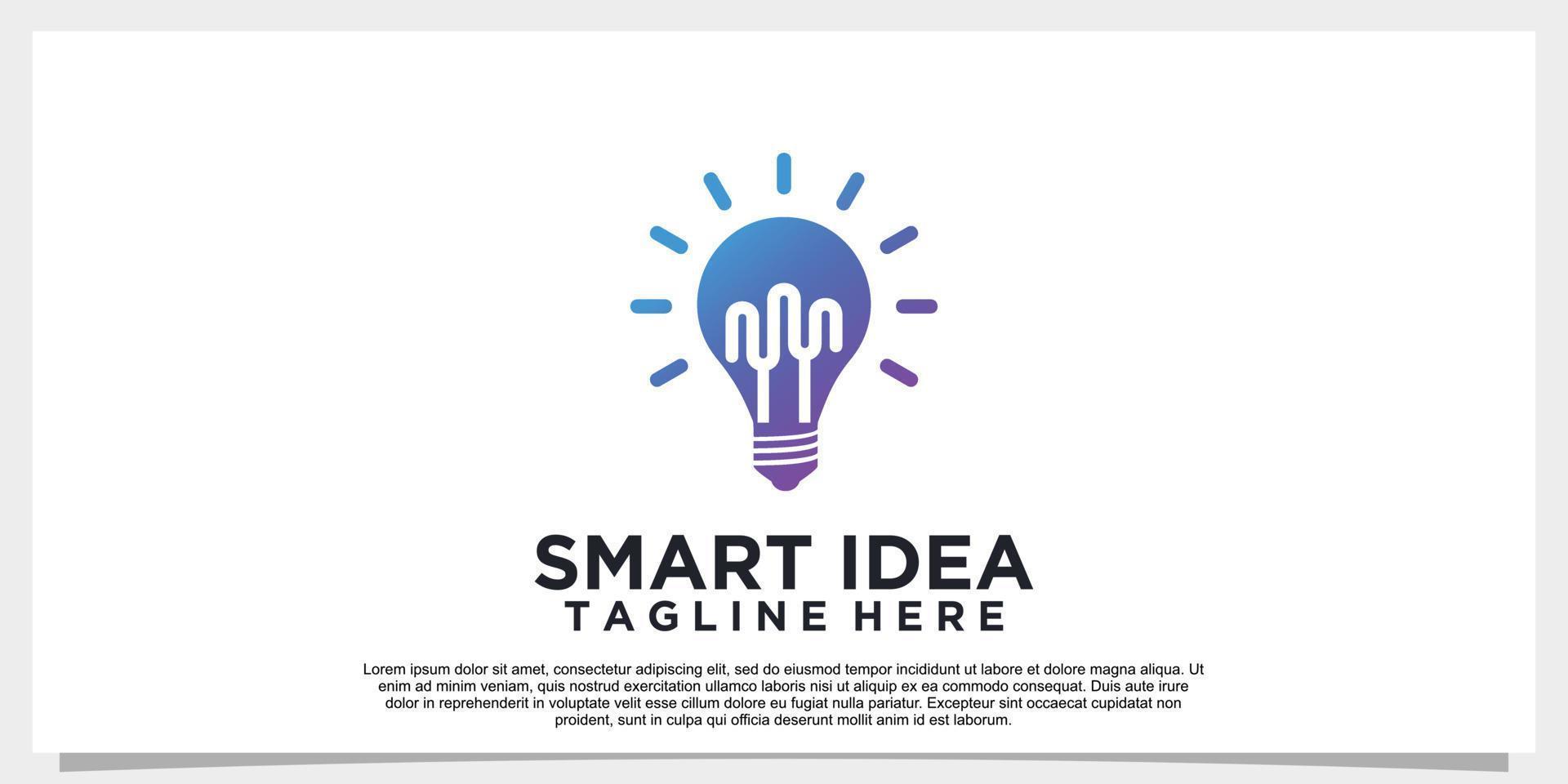 Smart idea logo design simple concept Premium Vector Part 5