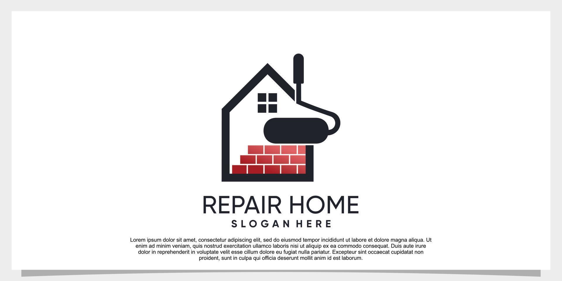 Repair Home logo design simple concept Premium Vector Part 1