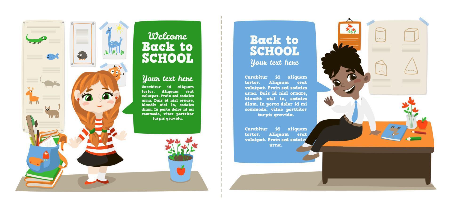 Back to school illustration. vector