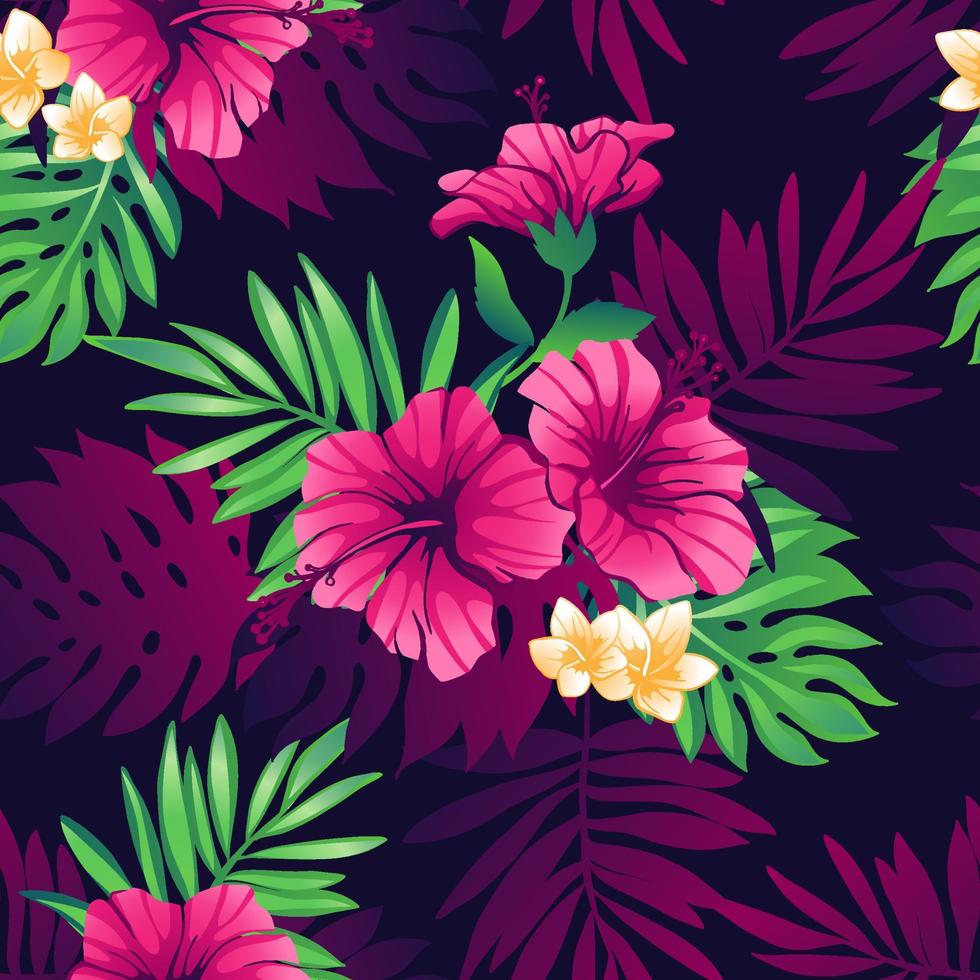 Tropical seamless pattern. vector