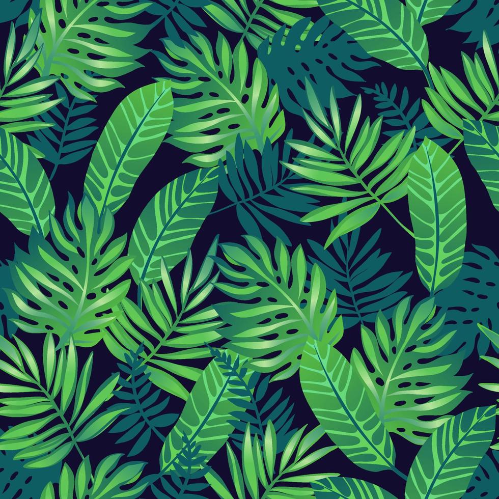 Tropical seamless pattern. vector