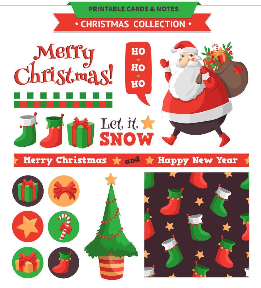 Merry Christmas set vector