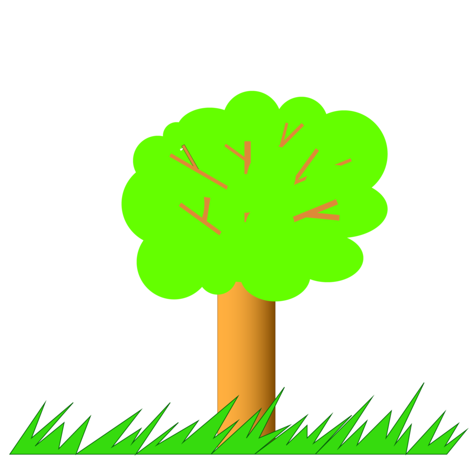 Flat tree icon illustration. Simple tree icon. isolated on a transparent background png