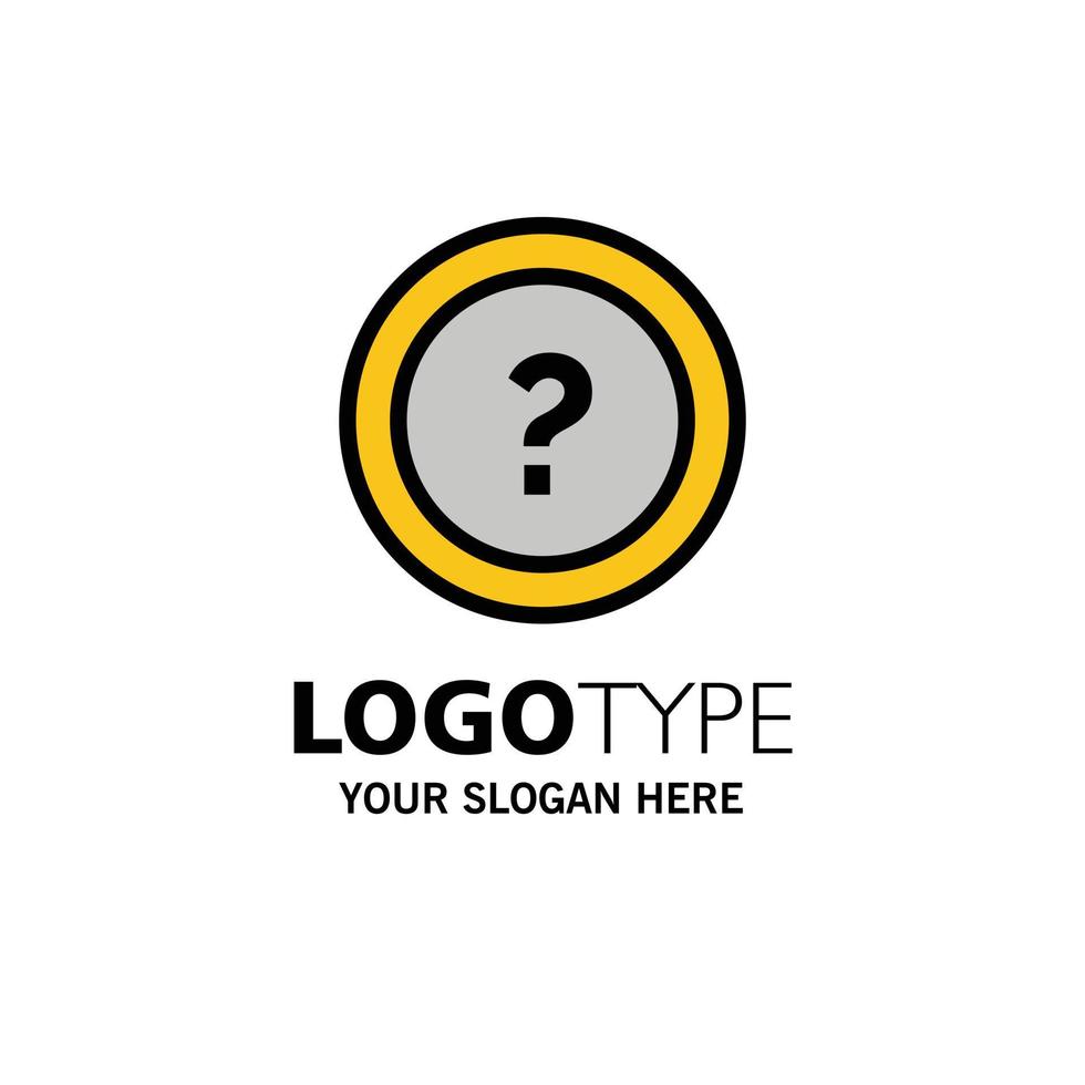 acerca de preguntar información pregunta soporte empresa logotipo plantilla color plano vector