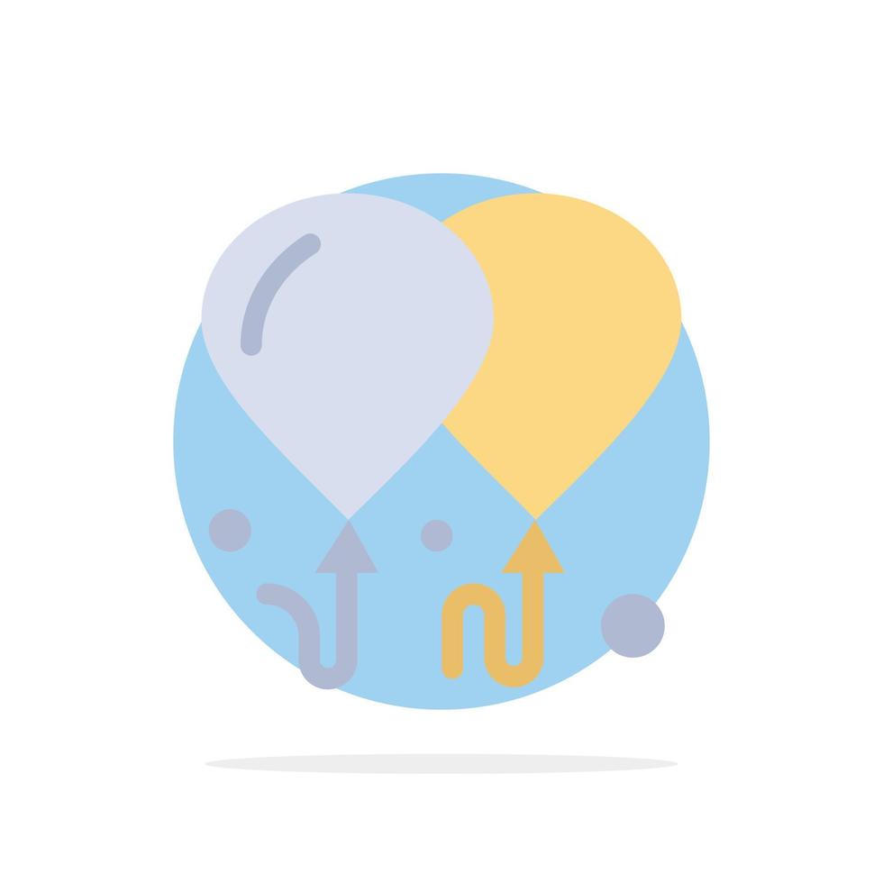 globo volar motivación resumen círculo fondo plano color icono vector