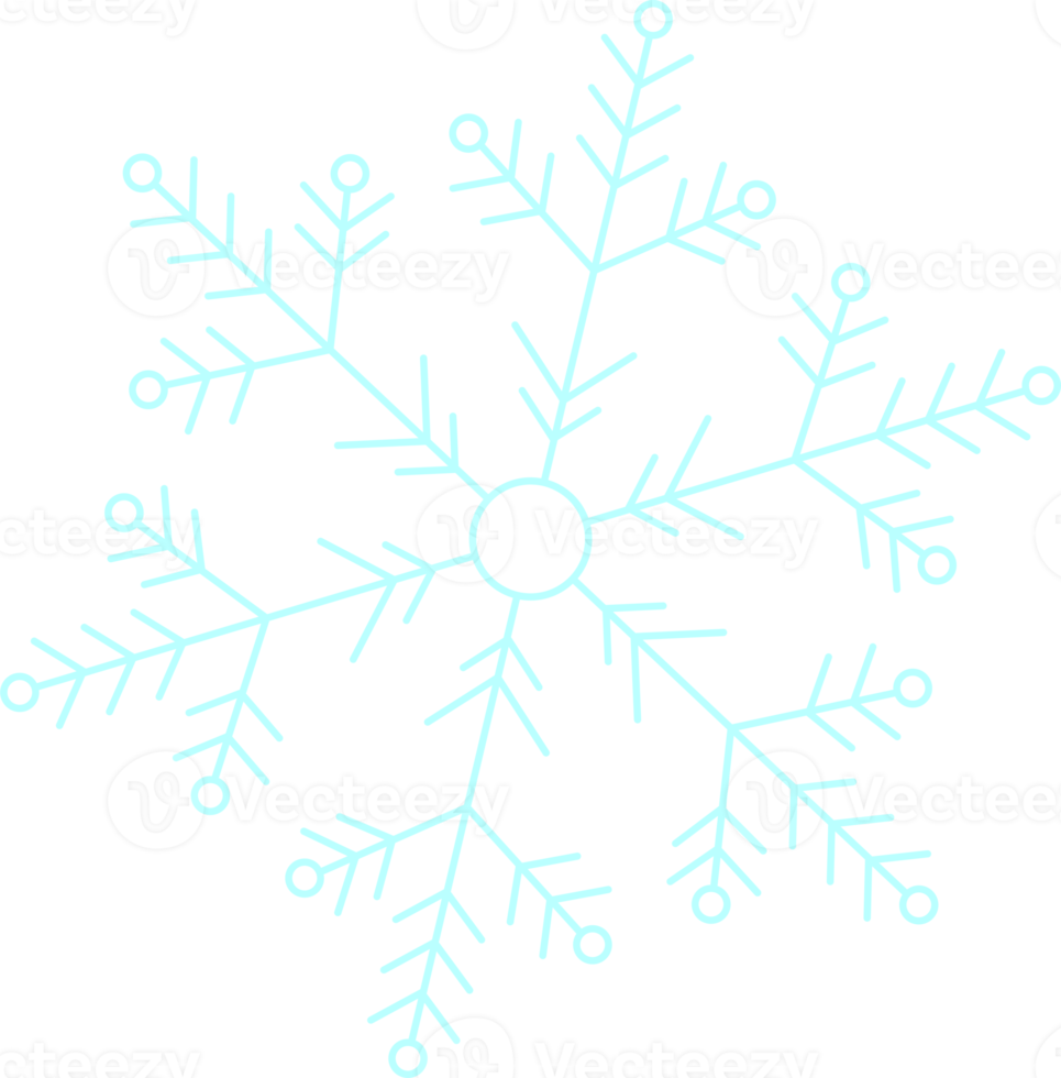 Cute cartoon snowflake png