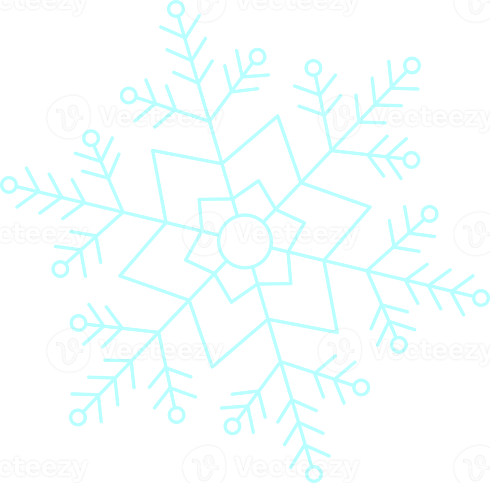 Cute cartoon snowflake png