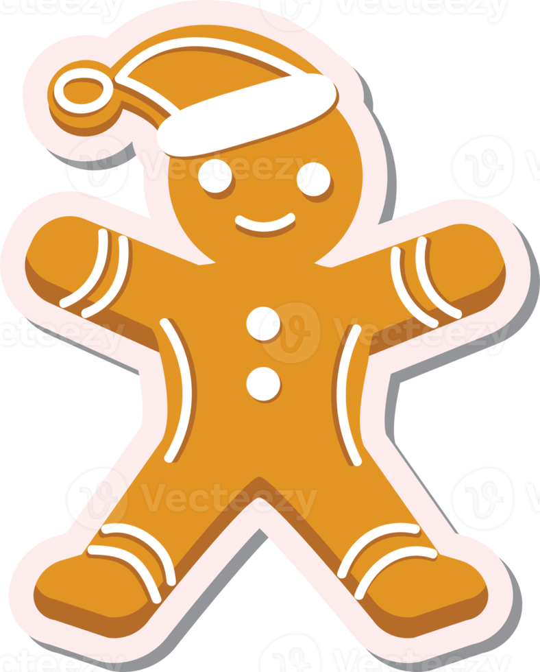 Free Cute cartoon Christmas ginger bread man 13452807 PNG with Transparent  Background