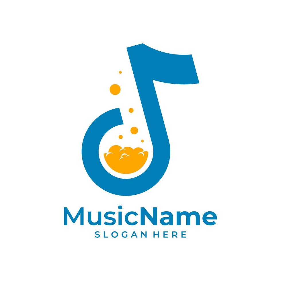 Music Lab Logo Vector Icon Illustration. Lab Music logo design template