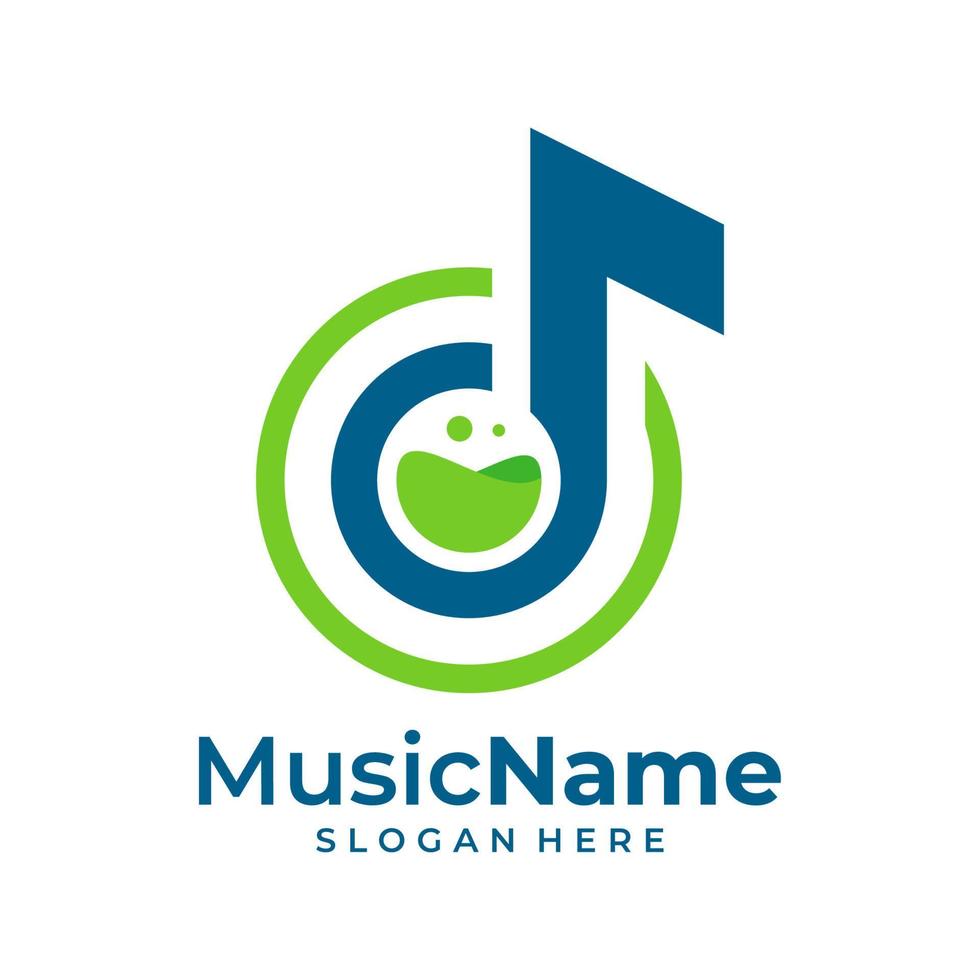 Music Lab Logo Vector Icon Illustration. Lab Music logo design template