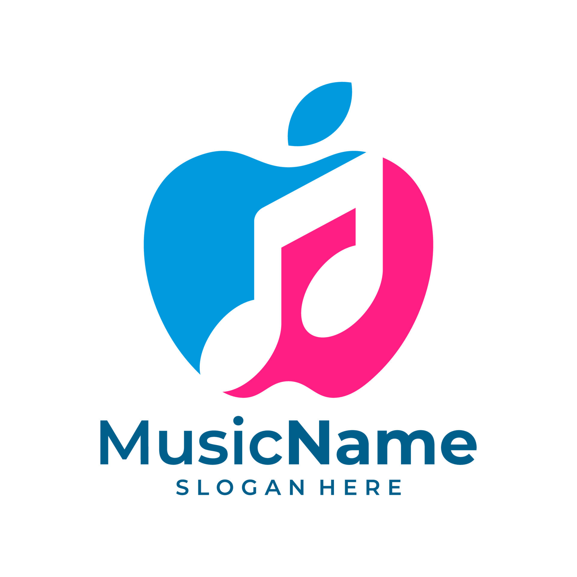 Apple Music Logo Vector. Music Apple logo design template 13453068