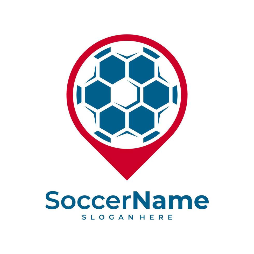 Point Soccer logo template, Football Point logo design vector