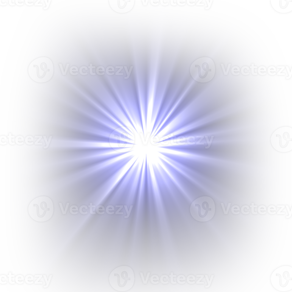 Light rays shine flash sun star effect png