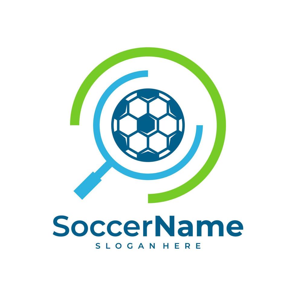 Find Soccer logo template, Football Find logo design vector