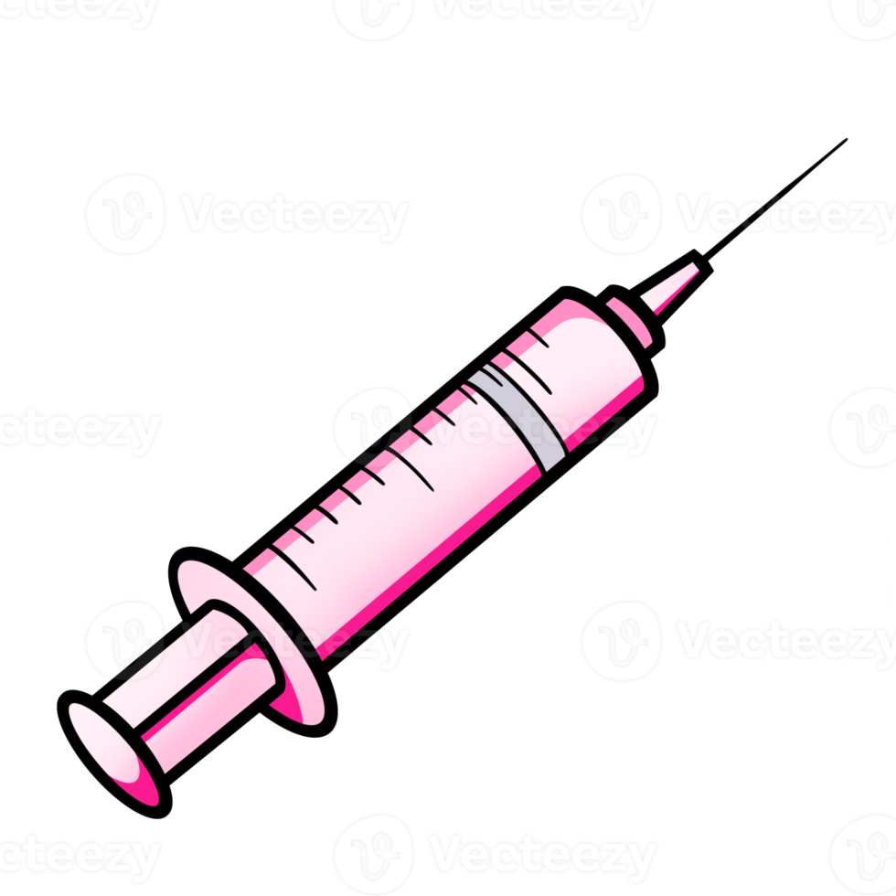 roze vaccin injectiespuit png