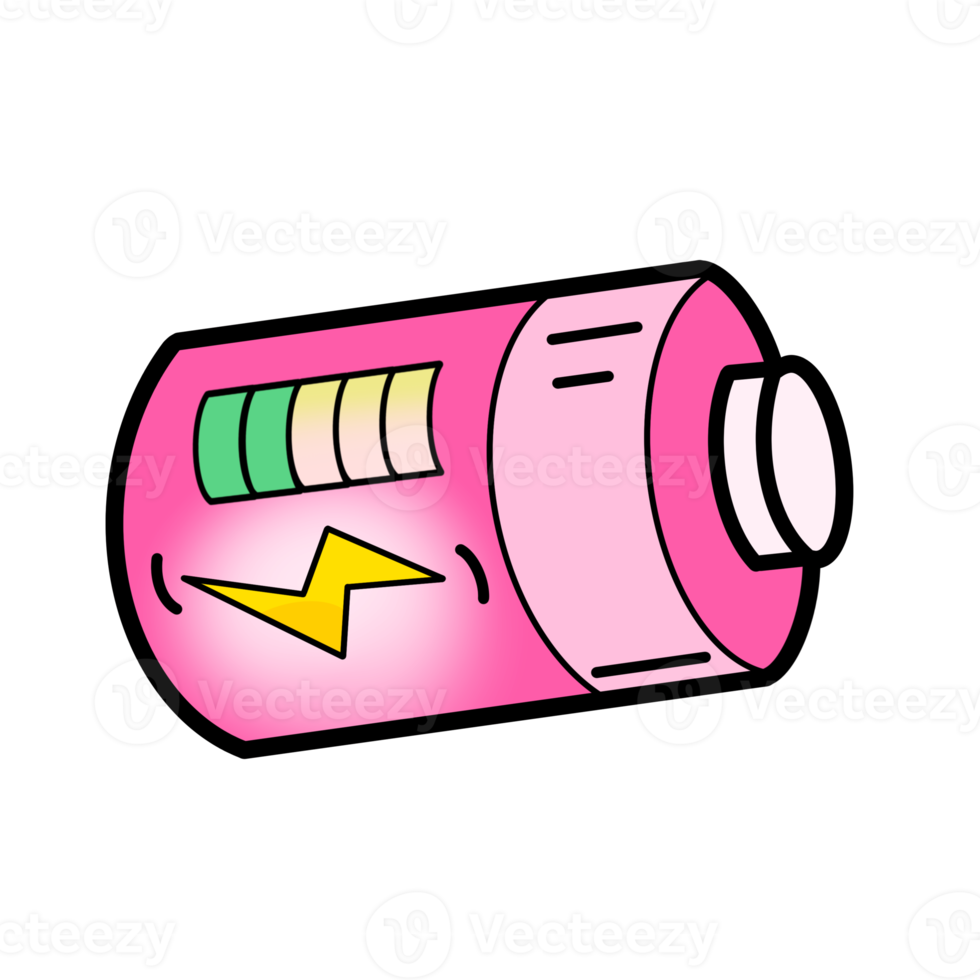 The pink battery png