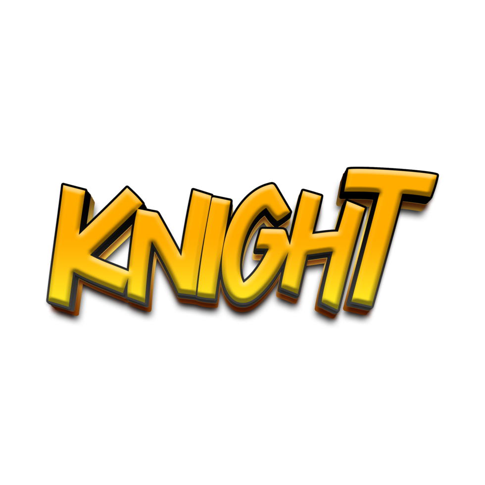 Knight style font design effect png