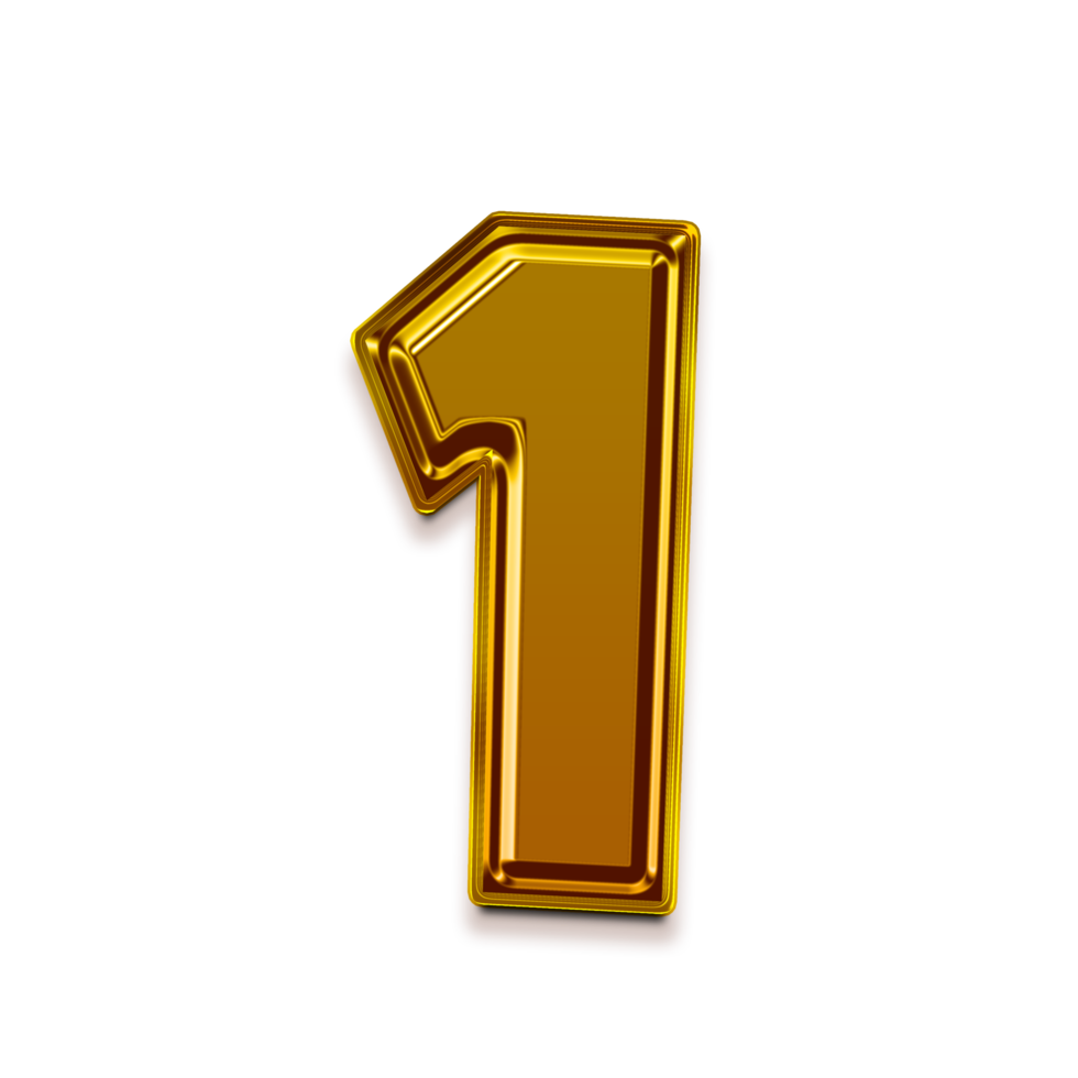 Gold Number 1 13453440 PNG