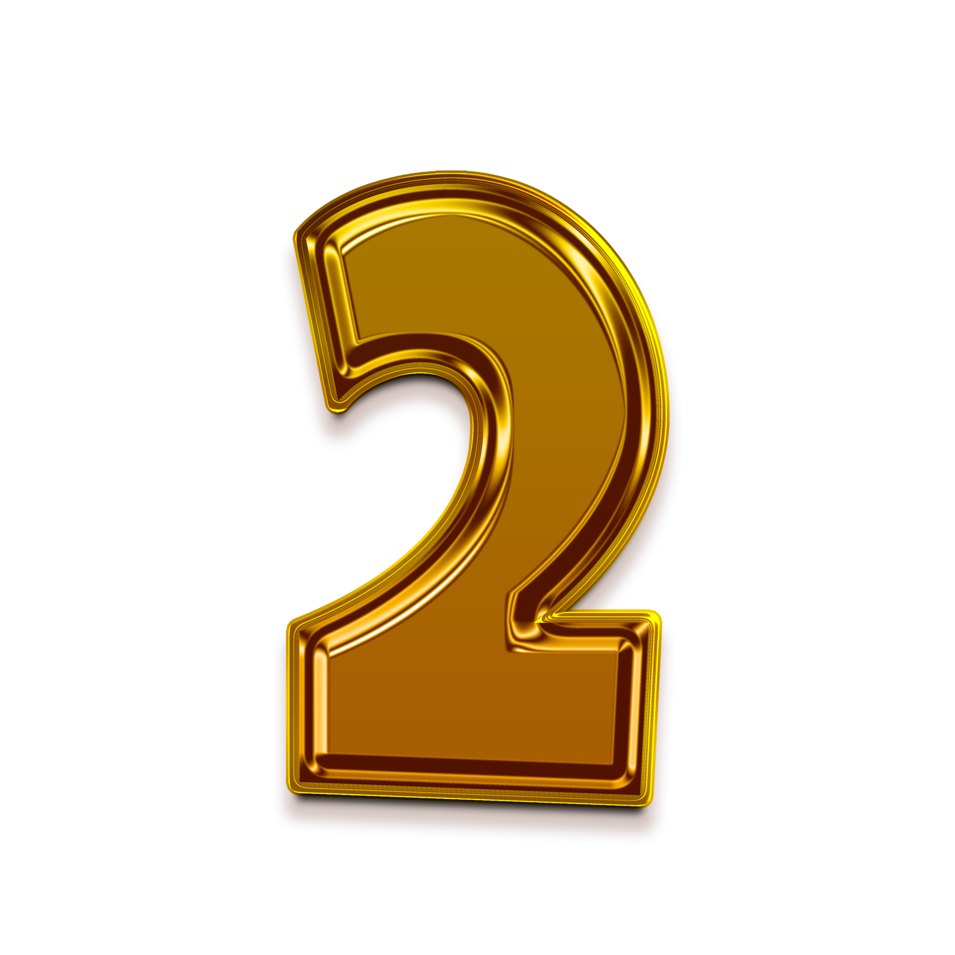 Gold Number 2 13453441 PNG gold-number-2-13453441-png