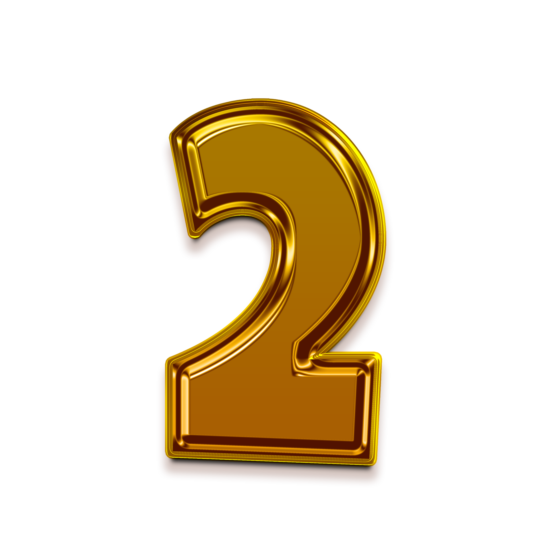 Gold Number 2 13453441 PNG