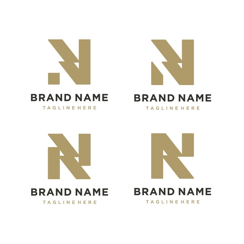 Set of Letter N Logo Vector Design Collection for branding company. Logo can be used for icon, brand, identity, monogram and business company