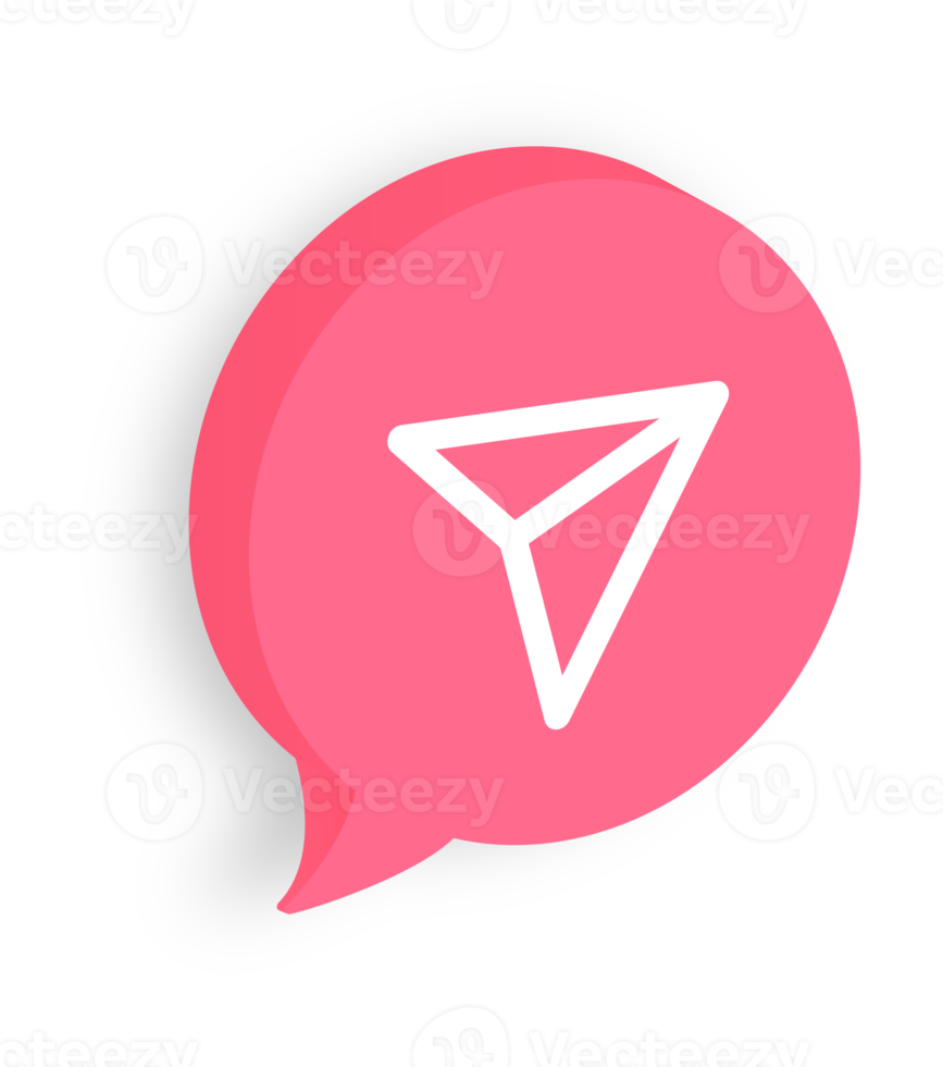 3d chat bubble send icons. png