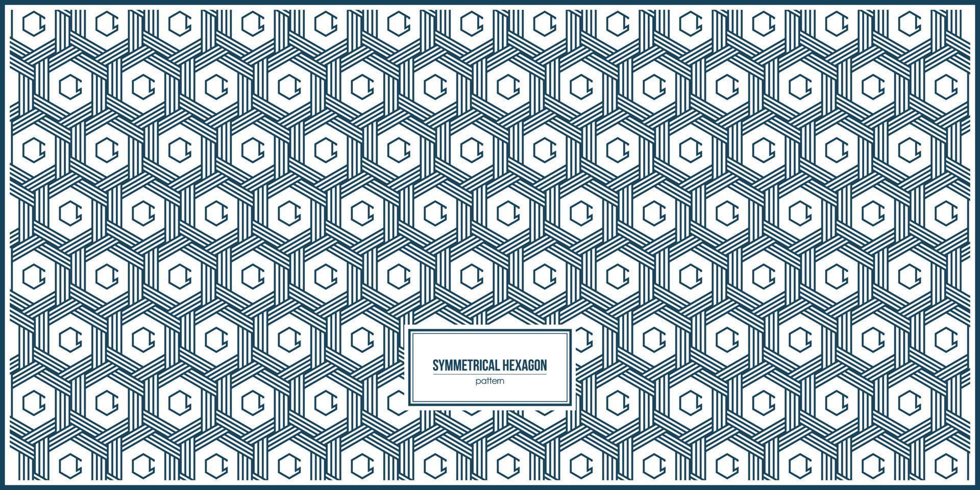 patrón moderno de forma hexagonal simétrica vector