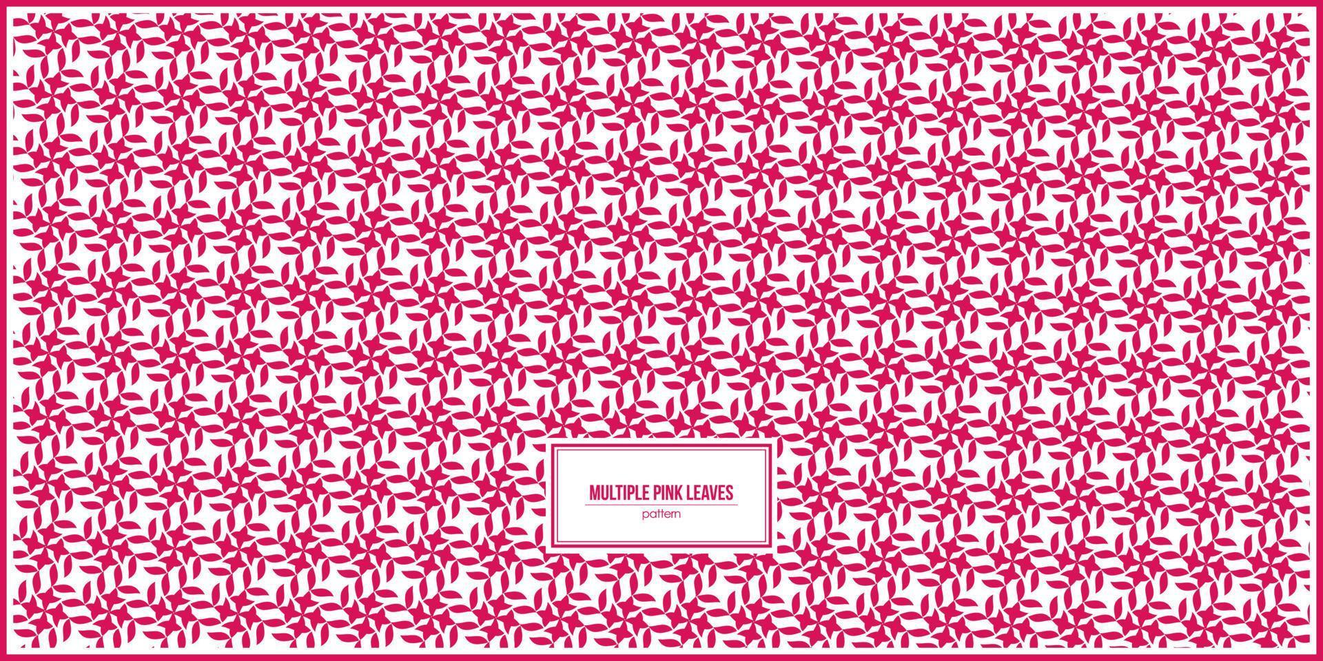 abstract pattern of multiple pink leaves vector