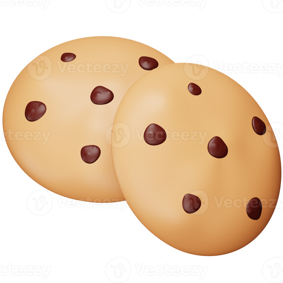 icono isométrico de representación 3d de cookies. png